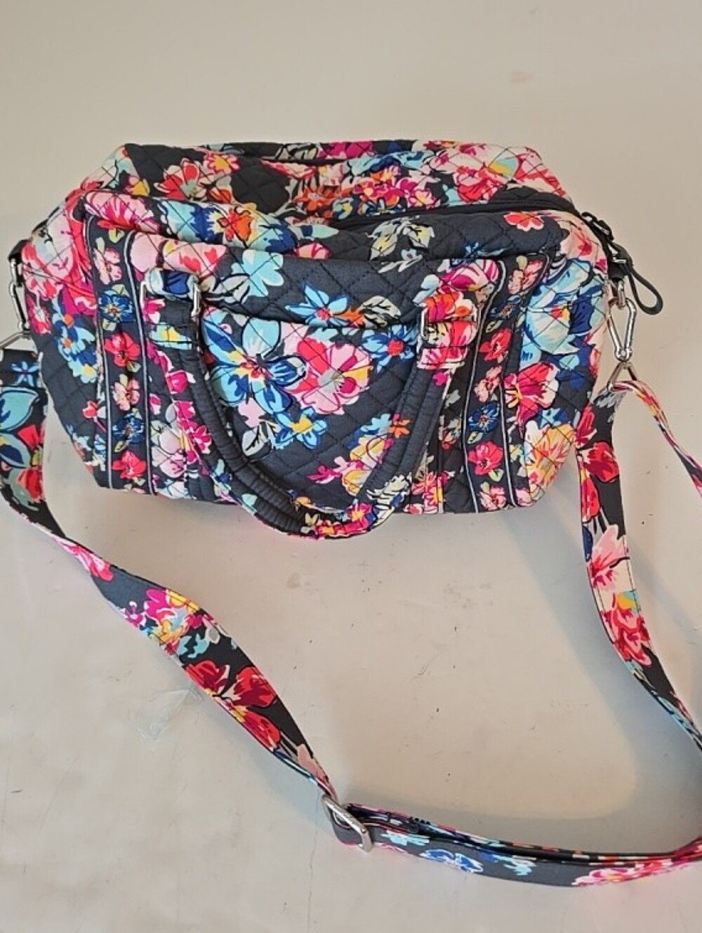 Vera Bradley Pretty Posies Quilted Carson Shoulder Crossbody Bag